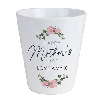 Personalised Abstract Rose Happy Mother's Day Plant Pot, 5 of 5