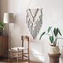 Macrame Wall Hanging Handmade Cotton Tapestry Bohemian, thumbnail 3 of 11