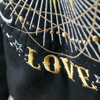 Cosmic Love Custom Black Bridal Jakcet, 5 of 8