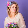Maurelle Peony Daisy And Berry Headpiece And Corsage, thumbnail 8 of 9