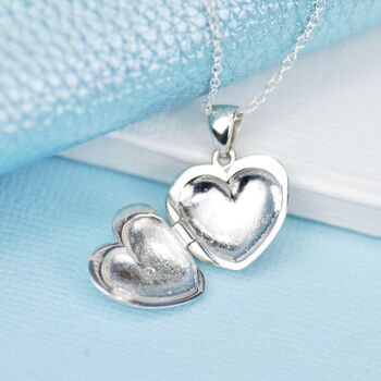 Personalised Sterling Silver Sparkle Heart Locket, 4 of 8