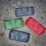 Handcrafted Leather Glasses Case Red, thumbnail 6 of 9