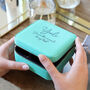 Personalised Message Square Travel Jewellery Box, thumbnail 4 of 8