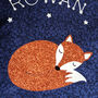 Liberty Print Fox Personalised Hot Water Bottle Cover, thumbnail 3 of 4