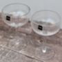 Set Of Two Linear Patterned Champagne/Coctail Saucers/Glasses, thumbnail 2 of 4