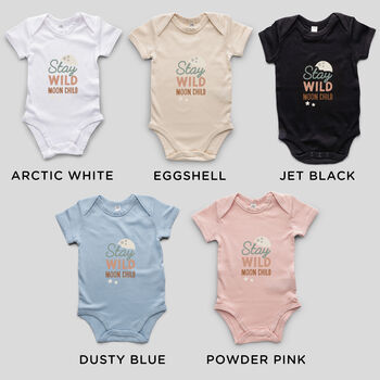 Organic Cotton Stay Wild Moon Child Baby Clothes, 5 of 6