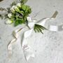 Embroidered Wedding Flowers Bouquet Ribbon, thumbnail 1 of 6