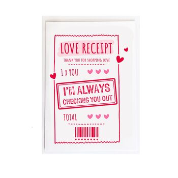 Funny 'Checking you Out' Valentine's Card, 2 of 4