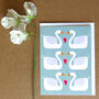 Mini Swans Greetings Card, thumbnail 4 of 5