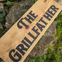 The Grillfather,Outdoor Barbeque Wooden Sign, thumbnail 2 of 3
