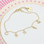 Personalised Silver Or Gold Plated Under The Sea Anklet, thumbnail 2 of 5