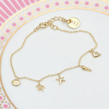 Personalised Silver Or Gold Plated Under The Sea Anklet, 2 of 5