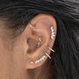 14 Carat Gold Conch Helix Barbell Earring, thumbnail 2 of 6