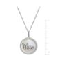 Sterling Silver Mother Of Pearl Mum Pendant Necklace, thumbnail 3 of 4