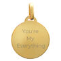 18k Gold Vermeil Plated Personalised Round Pendant, thumbnail 1 of 5