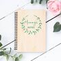 Personalised A5 Wooden Floral Name Notebook, thumbnail 3 of 3