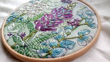 Lupin Hand Embroidery Pattern Design, 8 of 12
