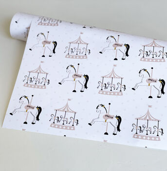 Personalised Carousel Wrapping Paper, 2 of 7