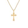 Mens Gold Plated Vintage Cross Necklace Steel Pendant, thumbnail 9 of 10