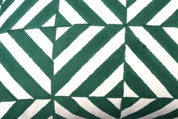 Optic Geometric Gokarna Pattern Cotton Cushion Cover, 9 of 9