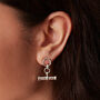 Silver T Bar Earrings, thumbnail 2 of 4