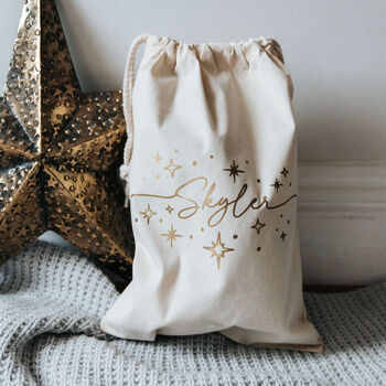 Personalised Stars Christmas Sack, 9 of 9