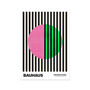 Bauhaus Monochrome Art Poster Striped Circle, thumbnail 2 of 2
