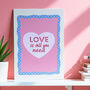 Love Is All You Need A5 Print, thumbnail 1 of 2
