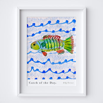 Catch Of The Day Art Print Fish Coastal Poster, 8 of 9