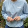 Mama In Silver On Pink Or Blue Sweatshirt, thumbnail 2 of 4