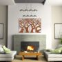 Modern Four Panel Metal Tree Wall Art Decoration, thumbnail 8 of 11