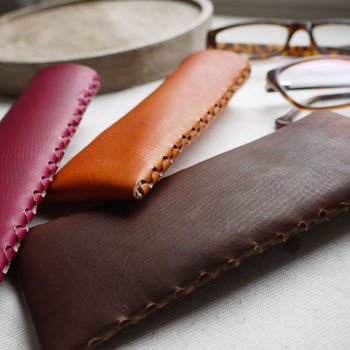 Leather Glasses Case With Interlocking Seam, 7 of 10