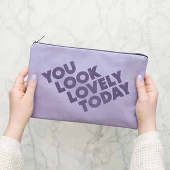 'You Look Lovely Today' Blush Pink Pouch, 6 of 11