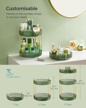 Multi Tier Rotating Makeup Organiser For Skincare, 4 of 6