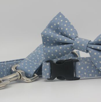 Light Blue Star Dog Collar And Lead Accessories Set, 7 of 12