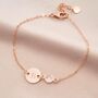 Personalised Initial Disc And Birthstone Bracelet, thumbnail 8 of 12