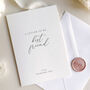 Luxury 'Letter To My Best Man On My Wedding Day' Card, Elegant Calligraphy Design, thumbnail 3 of 7