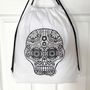 Drawstring Bag To Colour In With Skull, thumbnail 2 of 6