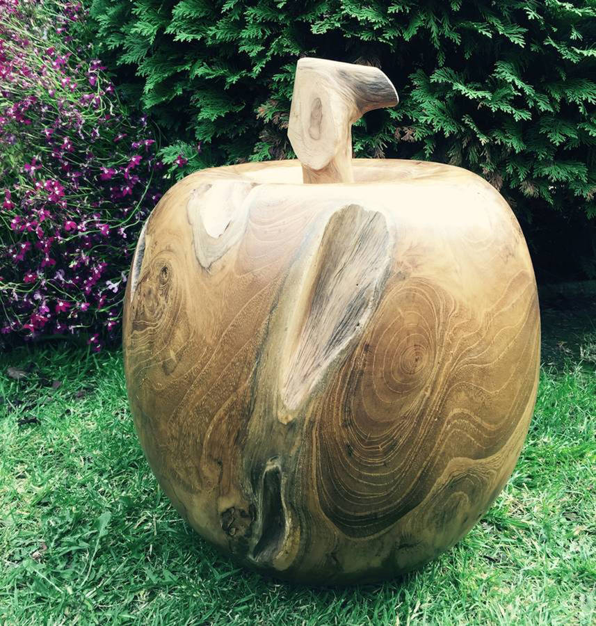 Wooden Apple Ornament By Blackdown Lifestyle