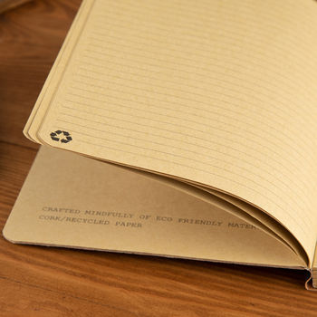 Personalised 'Bright Idea' Vegan Cork Notebook, 5 of 7
