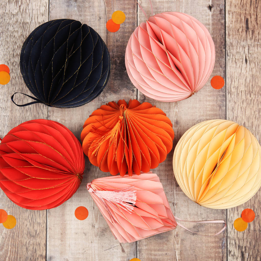 Luxury Gold Edge And Tassel Paper Decorations By Postbox Party