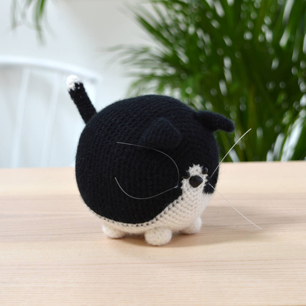 Black And White Cat Crochet Kit, 1 of 6