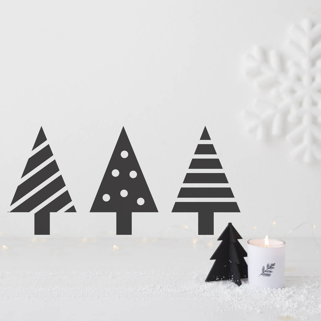Set Of Three Mini Christmas Trees, 1 of 2