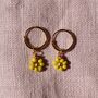 Daisy Beaded Earrings On Gold Plated Hoops, thumbnail 8 of 12