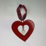 Christmas Heart Hanging Heart Ornament, thumbnail 5 of 5