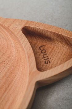 Personalised Wooden Fox Plate Made In Britain, 5 of 7