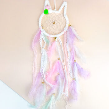 Wall Hanging Room Decoration Pastel Bunny Dream Catcher, 3 of 6