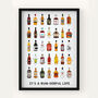 Illustrated Rum Montage Print, thumbnail 3 of 5