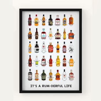 Illustrated Rum Montage Print, 3 of 5