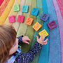 Handcrafted Wooden Number Cuboids In Rainbow, thumbnail 1 of 11